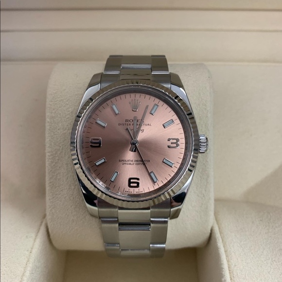Stainless steel original Rolex Air King with Salmon dial. - Picture 5 of 17